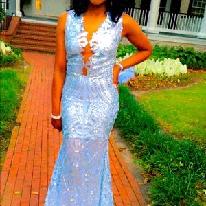 Handmade dress sliver new like too ware it one time